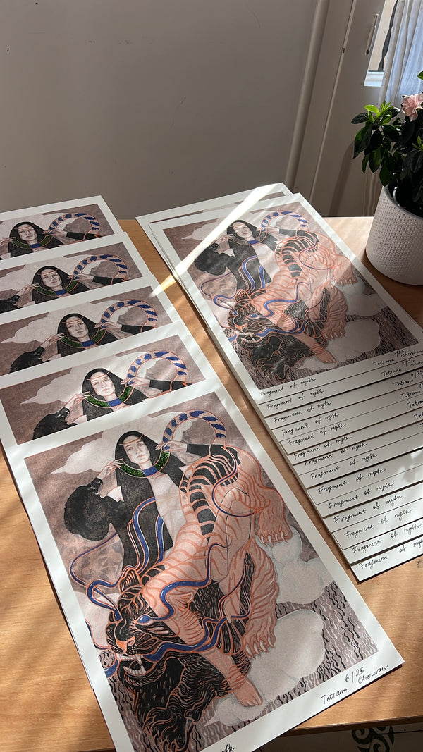 Fragment of myth Limited edition risograph print