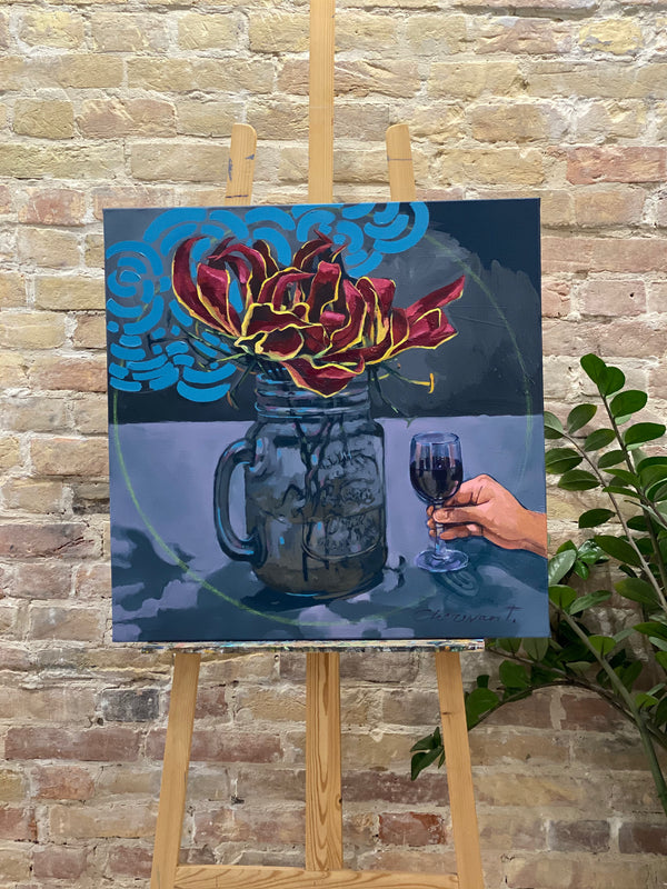 Still life with a glass