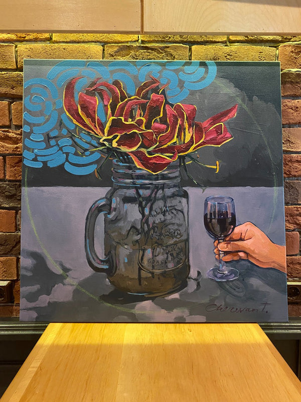 Still life with a glass