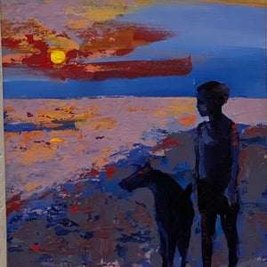 When a Friend Is Near — acrylic on canvas, Tetiana Cherevan