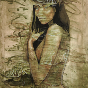 Fishmonger — acrylic on canvas, 65 × 90 cm, Tetiana Cherevan
