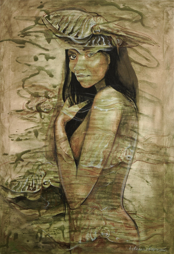 Fishmonger — acrylic on canvas, 65 × 90 cm, Tetiana Cherevan