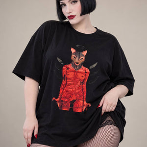 Mafdet T-shirt worn by model — model wears XL